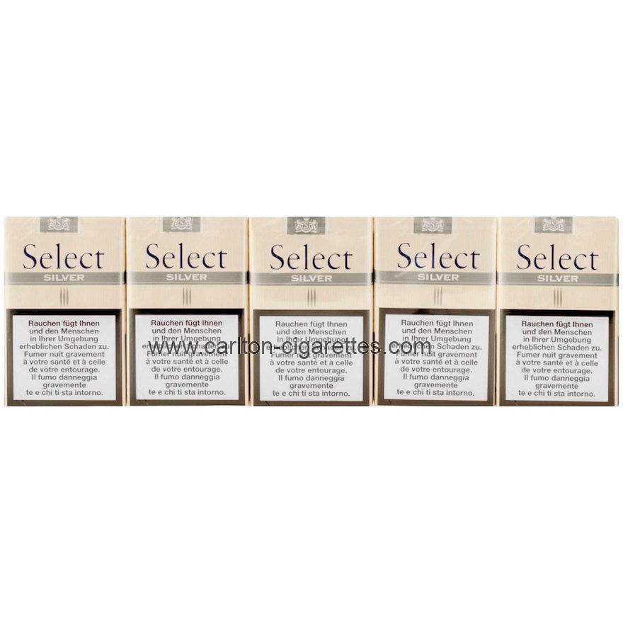 Select Silver Soft Cigarette Carton