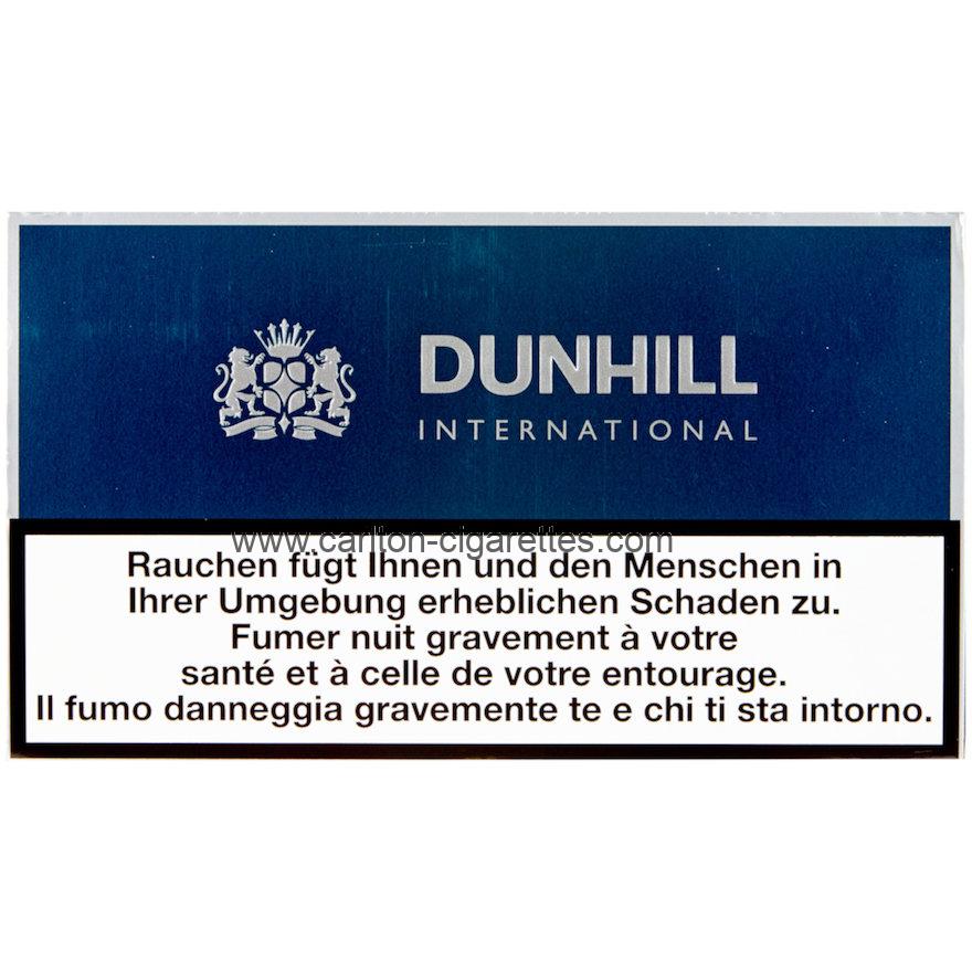 Dunhill International Green Flat Cigarette Carton