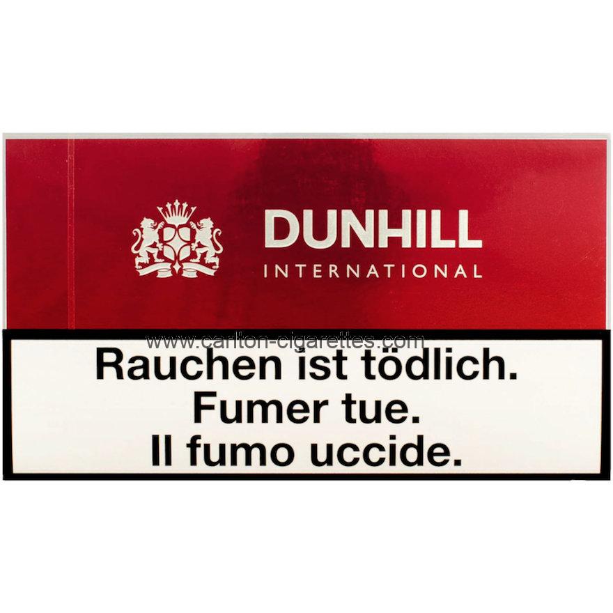 Dunhill International Red Flat Cigarette Carton