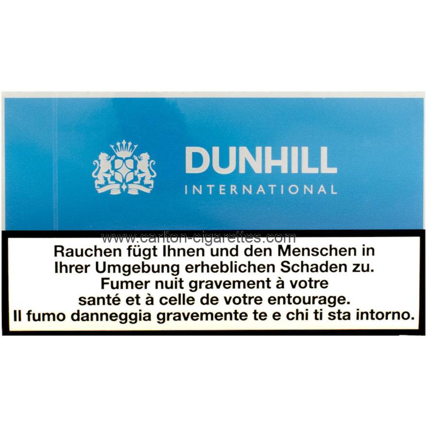 Dunhill International Blue Flat Cigarette Carton