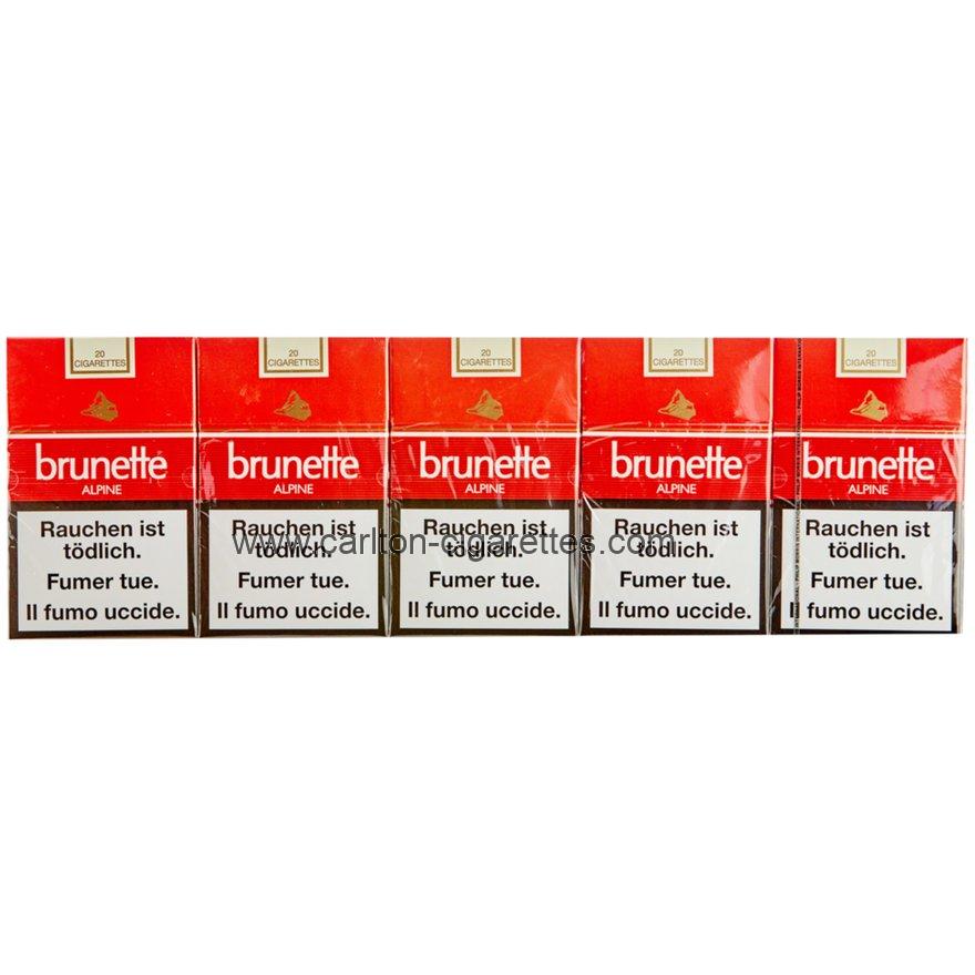 Brunette Alpine Box Cigarette Carton