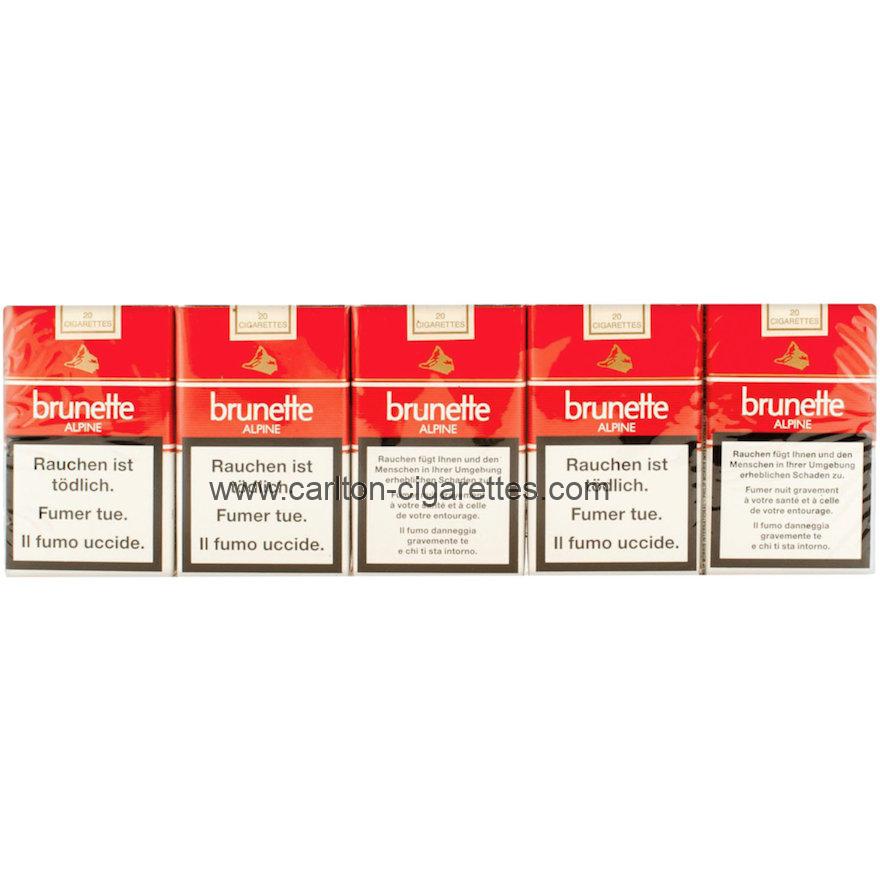 Brunette Alpine Soft Cigarette Carton