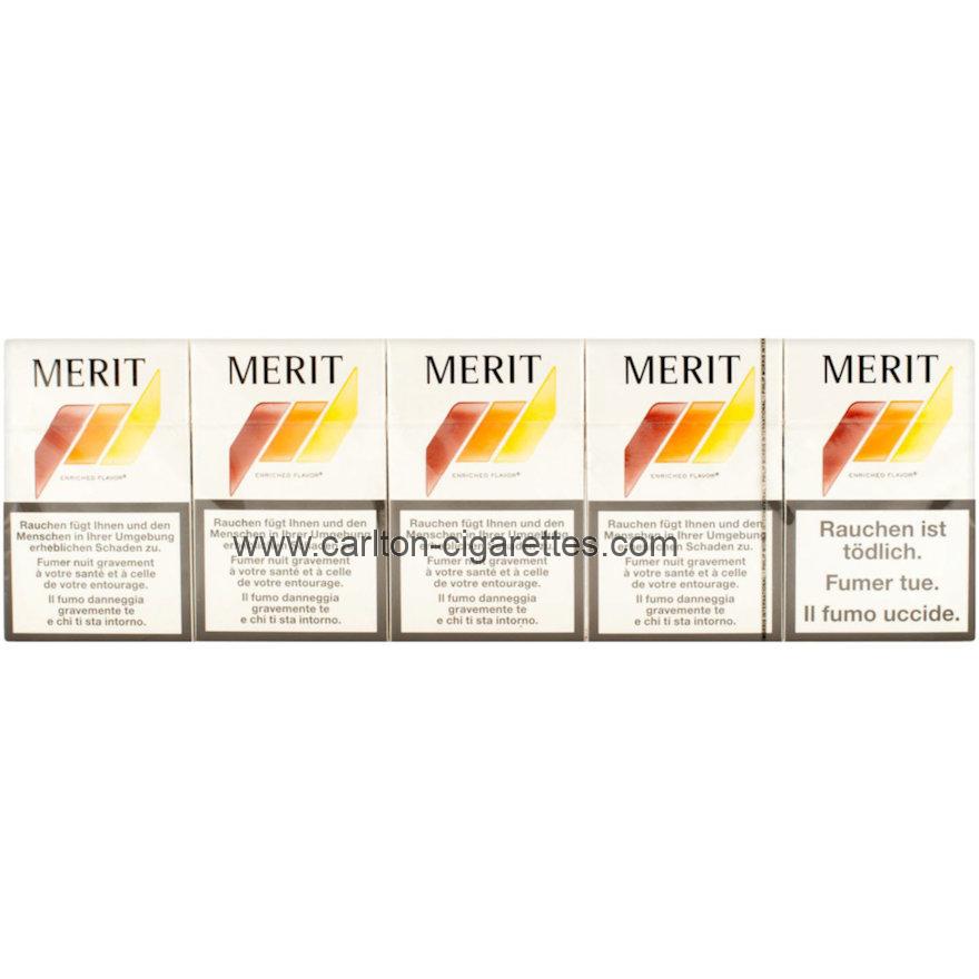 Merit Orange Box Cigarette Carton