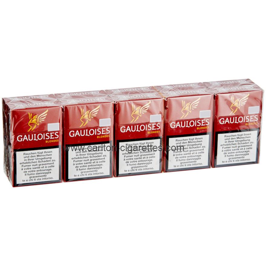 Gauloises Yellow Rouges Box Cigarette Carton