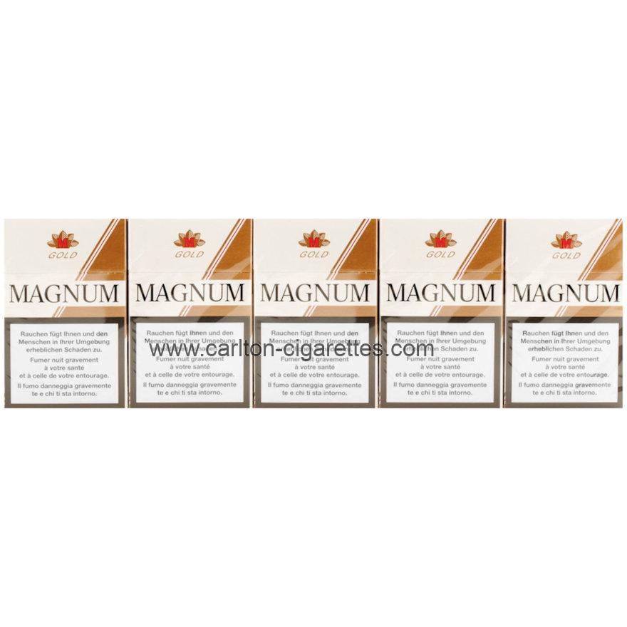 Magnum Gold Box Cigarette Carton