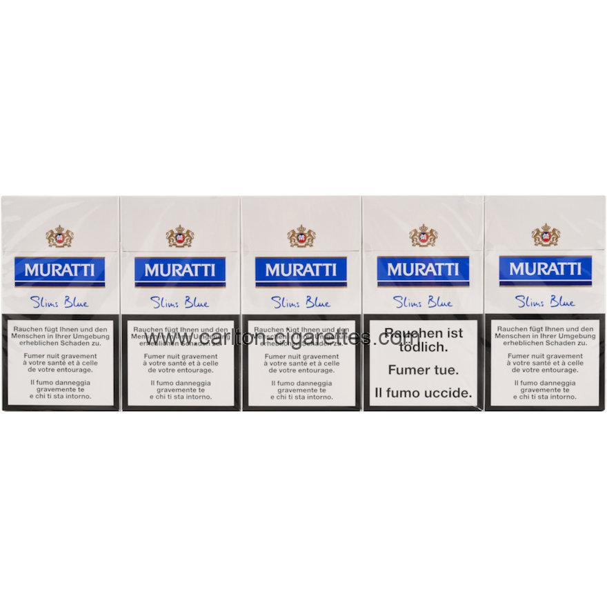  Bitcoin purchase Muratti Slims Blue 100's Box Cigarette Carton