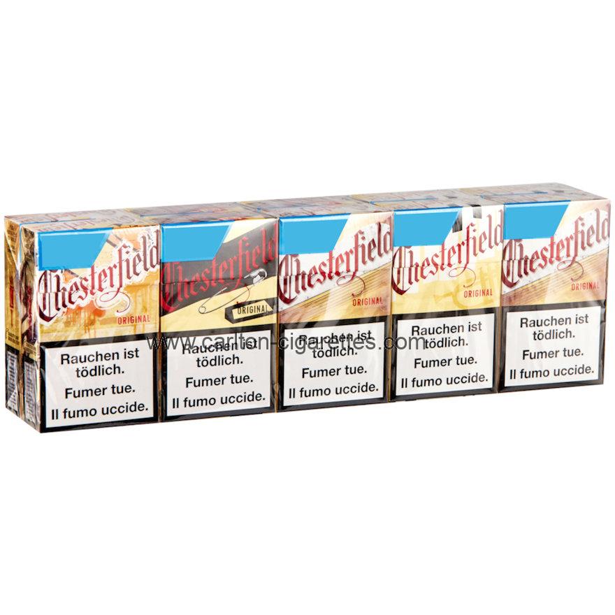 Chesterfield Original Box Cigarette Carton