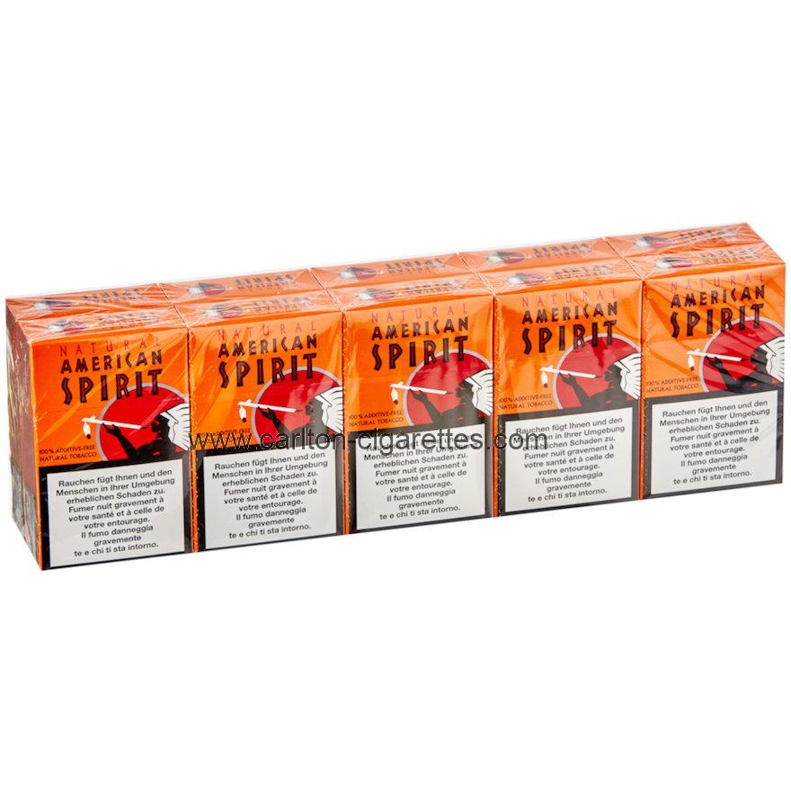 Natural American Spirit Orange Cigarette Carton