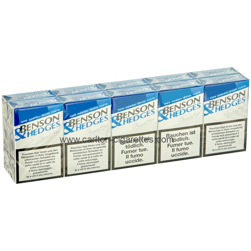 Benson & Hedges Blue Box Cigarette Carton