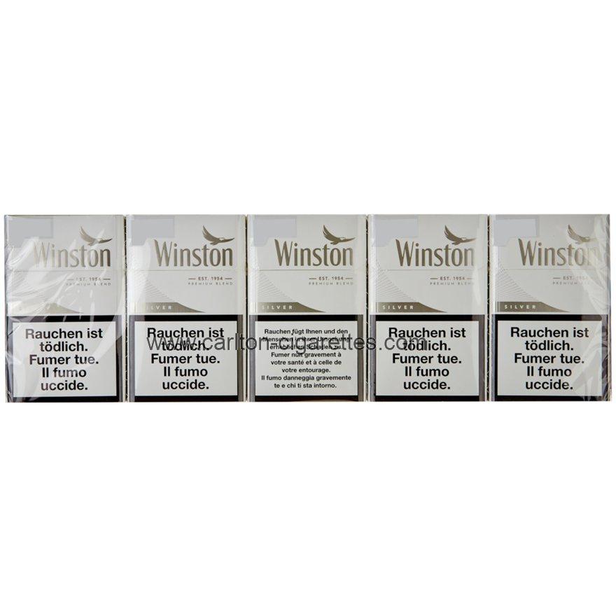 Winston Silver Cigarette Promo Box Carton